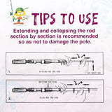 WIDDEN Kids Fishing Pole, Portable Telescopic Kids Fishing Poles for Boys and Girls, Fishing Rod and Reel Combo Kit with Tackle Box, and Fishing Net, Best Fishing Pole for Toddler Youth