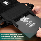 Adjustable Weighted Vest for Men Women – Tactical Vest for Rucking, HIIT & CrossFit, Fits 10x12 Plates, 600D Breathable, Weights Not Included