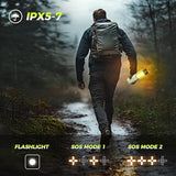 Telescopic Camping Lights Rechargeable 14000 mAh Led Multifunction Magnetic Lanterns Job Site Lighting Cordless Dimmable Camping Tent Lamp Portable Power Supply 6000LM IPX5 Waterproof (White)