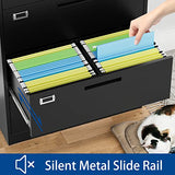 Metal Steel Filling Cabinets for Home Office - Lockable Storage Cabinet for Hanging Files Letter