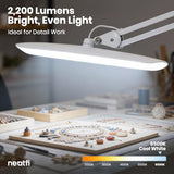 Lumens 24W LED Desk Lamp – Shadow-Free Task Lighting | 4-Level Dimming | Home Office & Crafts Use