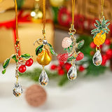 H&D HYALINE & DORA 4Pcs Suncatchers Fruit Ornaments Fruit Tree Crystal Ornaments for Spring Lucky Irish Day Home Table Garden Tree Party Hanging Decorations