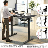 5 x 28 Inches Electric Height Adjustable Standing Desk with Drawer and Memory Preset