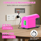 Electric Pencil Sharpener for Classroom, 6 Holes, Cordless & Rechargeable