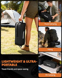 Trakiom High Back Folding Camping Chair, Widened Seat & Lightweight Black Portable Chair with Stable Design, Adjustable Head Support for Beach, Camping, Festival, Hiking and Outdoor Travel