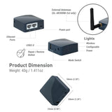 GL.iNet GL-AR300M16-Ext Portable Mini Travel Wireless Pocket Router - WiFi Router | OpenWrt | 2 x Ethernet Ports | OpenVPN/Wireguard VPN for Public & Hotel Wi-Fi | USB 2.0 Port | 2 x External Antennas GL.iNet