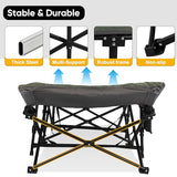 Northroad Camping Cot for Adults with Cushion and Pillow, Portable Folding Bed for Sleeping, Lightweight Tent cot with Carry Bag Supports 450 lbs (Green)