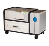 PXIWDAN Printer Stand Wood Printer Stand with Wheels Movable Cart Storage Rack Office with Drawer Shelf for Office(A)