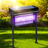 Spansol Solar Bug Zapper Outdoor, 4000 SQ.FT Mosquito Zapper with Smart Rain Off Rechargeable Mosquito Killer Lamp, Wireless Solar Powered Fly Trap for Yard Patio RV Camping (Black)