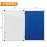 VIZ-PRO Tamperproof Lockable Noticeboard Class 1 Aluminium Framed 48x36 Inches
