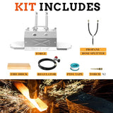 ATkrou 2 Burner Propane Blacksmith Forge Kit, 2600°F Metal Forge