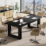 Tribesigns Conference Table, MoTribesigns Conference Table, Modern Meeting Table, 5 ft Wood Conference Room Tabledern Meeting Table, 5 ft Wood Conference Room Table, Large Rectangular Business Furniture Seminar for Boardroom (1, Black)