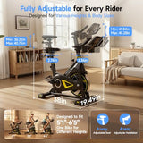 YPOO Exercise Bike, Adjustable Magnetic Resistance Stationary Bikes for Home Cardio with Exclusive App, Indoor Bike with 330lbs Weight Capacity