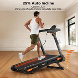 Vitalwalk Foldable Walking Pad Treadmill with Incline 20%/25% Auto, 49"x18"