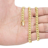 Nuragold 10k Real Yellow Gold Miami Cuban Link 6mm Solid Chain Necklace - 28"