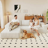 96" Modular Sectional Couch, Boneless L Shaped Cloud Sofa with Chaise Lounge