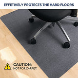 Chair Mat for Hard Floors, QQpony 1/6" Thick 63"x51" Office Chair Mat for Hardwood Floors (Dark Grey)