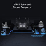 Quad-Band WiFi 6E Router (Archer AXE300) - Dual 10Gb Ports Wireless Internet Gaming Router