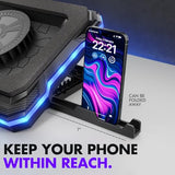 Tilted Nation Gaming Laptop Cooling Pad with USB Hub - Boost Performance, Stay Comfortable - RGB Laptop Cooler Stand with Adjustable Height & Fan Speed
