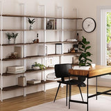Nathan James Theo 6-Shelf Tall Bookcase, Wall Mount Bookshelf