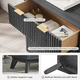 T4TREAM 54" Wide Fluted 6 Drawer Dresser for Bedroom