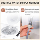 Countertop Dishwasher With Built-in Water Tank, Tabletop Dishwasher Mini Portable For Apartments and RVs, Compact Counter Dishwasher That Can Wash Baby Bottles. With Drying Function.