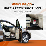 HAUSSIMPLE White Car Trash Can with Floor Mat Clip – Waterproof