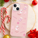Aoldimu Christmas Tree Snowflakes Merry Christmas Snowman Phone Cases for iPhone 17e/iPhone 16e Case Shockproof Soft Silicone Protective Phone Cover Funda for iPhone 17e/iPhone 16e 6.1 Inch Purple
