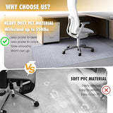 BesWin Office Chair Mat for Carpet, 36" x 48" Heavy Duty Hard Material Computer Chair Mat