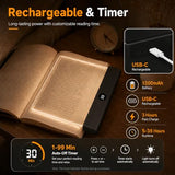 2 in 1 Smart LED Book Light & Night Light, with 3 Colors, Stepless Dimming
