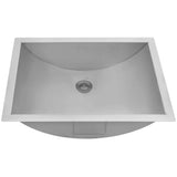 Ruvati 16 x 11 inch 16 Gauge Stainless Steel Bathroom Sink - Rectangular Bathroom Sink with Brushed Finish hides scratches, Easy-to-Clean Undermount Sinks - RVH6107