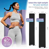 BECOJADDE Wrist Weights Ankle Weights for Women 1 Pair (1.1 lb Each) Silicone Magnetic Leg Arm Weighted Bracelet for Home Yoga Pilates, Black Gray