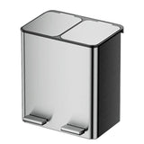 Dual Compartment Step-On Trash Can with Lid – Kitchen Waste Sorting & Recycling Bin, Hands-Free Operation, Odor Control, Durable for Home & Office Use