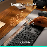 Logitech Signature Slim Solar+ Wireless Bluetooth Keyboard K980, Solar and Artificial Light Powered
