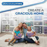 Living Medium Curbside Blue Box, Plastic 17 Gallon/64 Litre Home Trash Can Refuse and Recycling Bin
