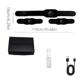 Muscle Fitness AB Belt, 12 Modes & 19 Intensity, Firming & Strengthening Workout Equipment for Abs, Arms, Suitable for Fitness Enthusiasts (Black 2pcs)