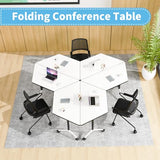 Usosidam Folding Conference Room Table with Wheels