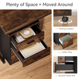 LITTLE TREE 83 Inch L-Shaped Office Desk with Drawers, Large Executive Office Desk
