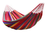 Jyuiipcz Hammock Hammock Portable Hammock Outdoor Garden Hammock Family Travel Camping Hiking Swing Canvas Striped Hammock Outdoor Hammock (Color : Blue) (Red)