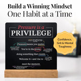Athlete Mindset & Motivation Cards – 52 Winning Habits for Confidence, Grit & Mental Toughness – For Athletes, Coaches & Parents – Includes Wooden Display Stand – Gift for Athletes & Coaches