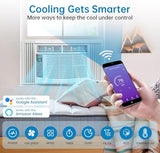 Window Air Conditioner 6000 BTU Smart, Cool Up to 250 Sq. Ft. with Remote WiFi Control, Energy Saving, Quiet, Dehumidification, Cooling, White for Office, Bedroom, Kitchen