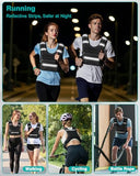 Mieakvool Weighted Vests for Women Men, 8 12 16 20 lb Weighted Vest with Storage Pockets, Rucking Vest with Reflective Stripe, Adjustable Straps