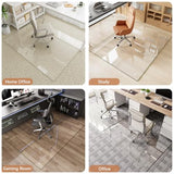 Tempered Glass Chair Mat for Carpet & Hard Floor, 46"x55" Office Chair Mat