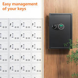 144 Position Key Lock Box Wall Mount with Combination Lock, Anti-theft Heavy Duty Key Safe with Adjustable Racks
