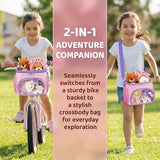 Kids Bike Basket - Bike Basket Front Fits Most Bikes & Scooters - Pink