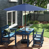 GREENVINES 9-FT-Patio-Umbrella | Outdoor-Table-Umbrellas | 8 Sturdy Fiberglass Ribs | Push Button Tilt & Crank | Waterproof | Market Umbrella | for Pool Backyard Garden Deck | Navy Blue