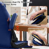 Ylzyxal Office Desk Chair, Ergonomic Computer Chair with Padded Flip-Up Arms 60° Swivel Rolling Wheels for Work