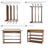 SOBIBO Bamboo Shoe Rack Organizer, 4 Tier Shoe Shelf Storage Organizer, for Entryway, Hallway, and Closet (Nature-31.5)