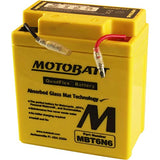 MotoBatt MBT6N6 (6V 6 Amp) Factory Activated Maintenance Free QuadFlex AGM Battery Replaces -6N61B, 6N6-3B, 6N63B1, 6N61D, 6N61D2