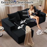 107" Cloud Sectional Couch with L-Shape Chaise, Modern Modular Comfy Sofa with Deep Seat